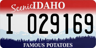ID license plate I029169