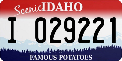 ID license plate I029221