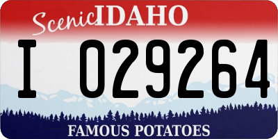 ID license plate I029264