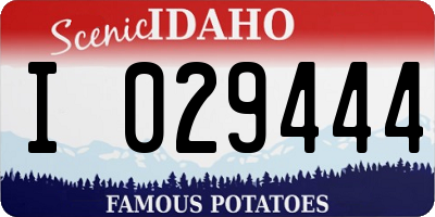 ID license plate I029444