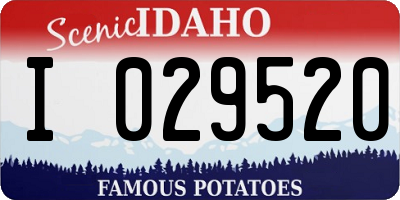 ID license plate I029520