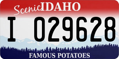 ID license plate I029628