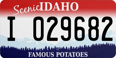 ID license plate I029682