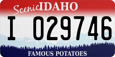 ID license plate I029746