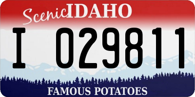 ID license plate I029811