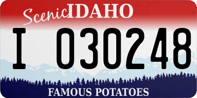 ID license plate I030248