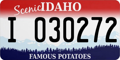ID license plate I030272