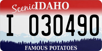 ID license plate I030490
