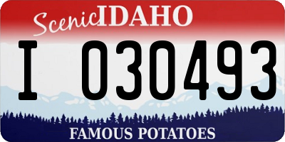 ID license plate I030493