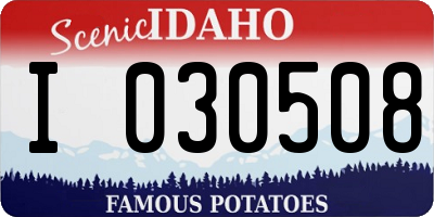 ID license plate I030508