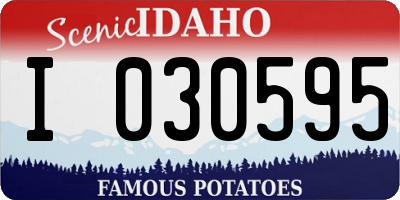 ID license plate I030595