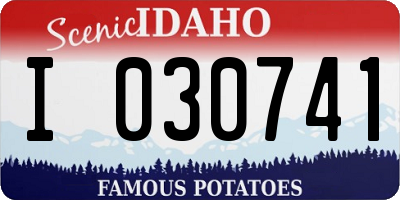 ID license plate I030741