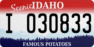 ID license plate I030833