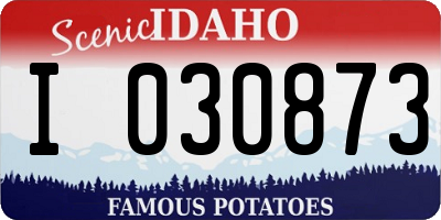 ID license plate I030873