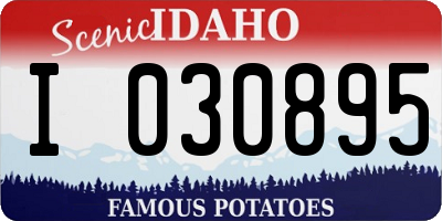 ID license plate I030895