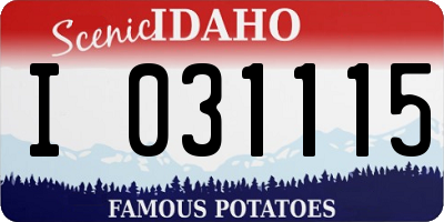 ID license plate I031115