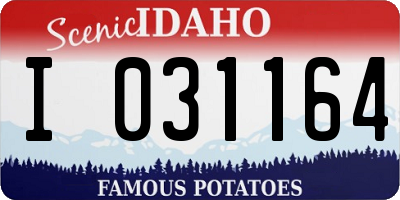 ID license plate I031164