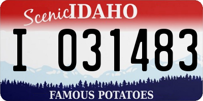 ID license plate I031483