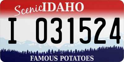 ID license plate I031524