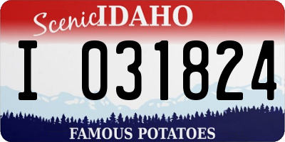 ID license plate I031824