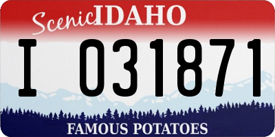 ID license plate I031871