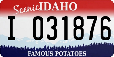 ID license plate I031876