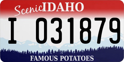 ID license plate I031879