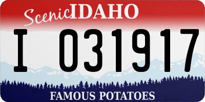 ID license plate I031917