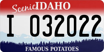 ID license plate I032022