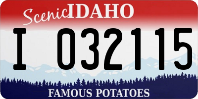 ID license plate I032115