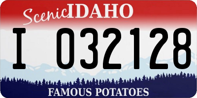 ID license plate I032128