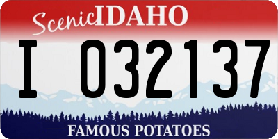 ID license plate I032137