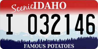 ID license plate I032146