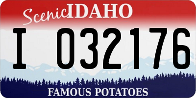 ID license plate I032176