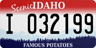 ID license plate I032199