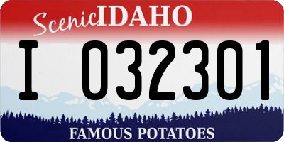 ID license plate I032301
