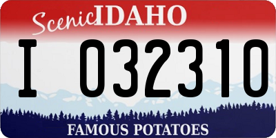 ID license plate I032310