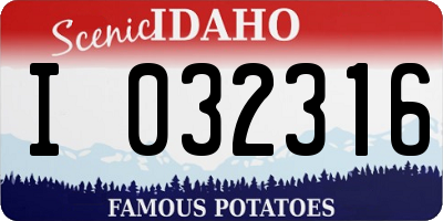 ID license plate I032316