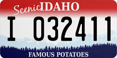 ID license plate I032411