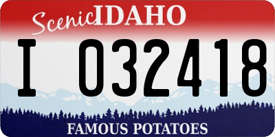 ID license plate I032418