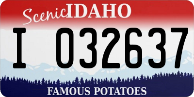 ID license plate I032637