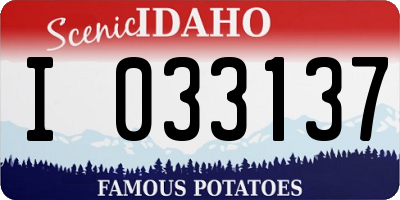ID license plate I033137