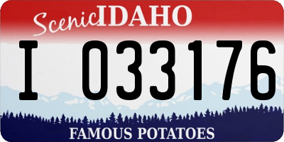 ID license plate I033176