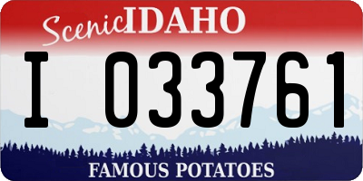 ID license plate I033761