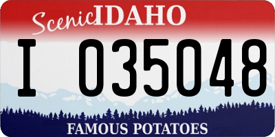 ID license plate I035048