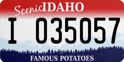 ID license plate I035057