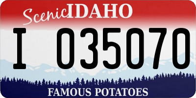 ID license plate I035070