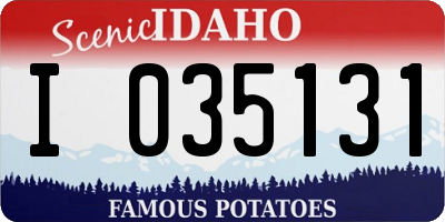 ID license plate I035131