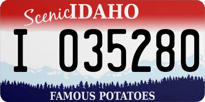 ID license plate I035280