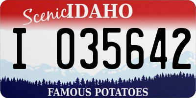 ID license plate I035642